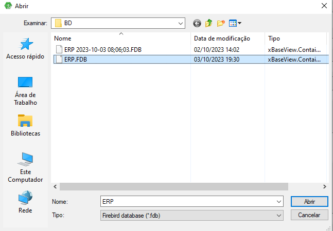 Localizando local do banco de dados